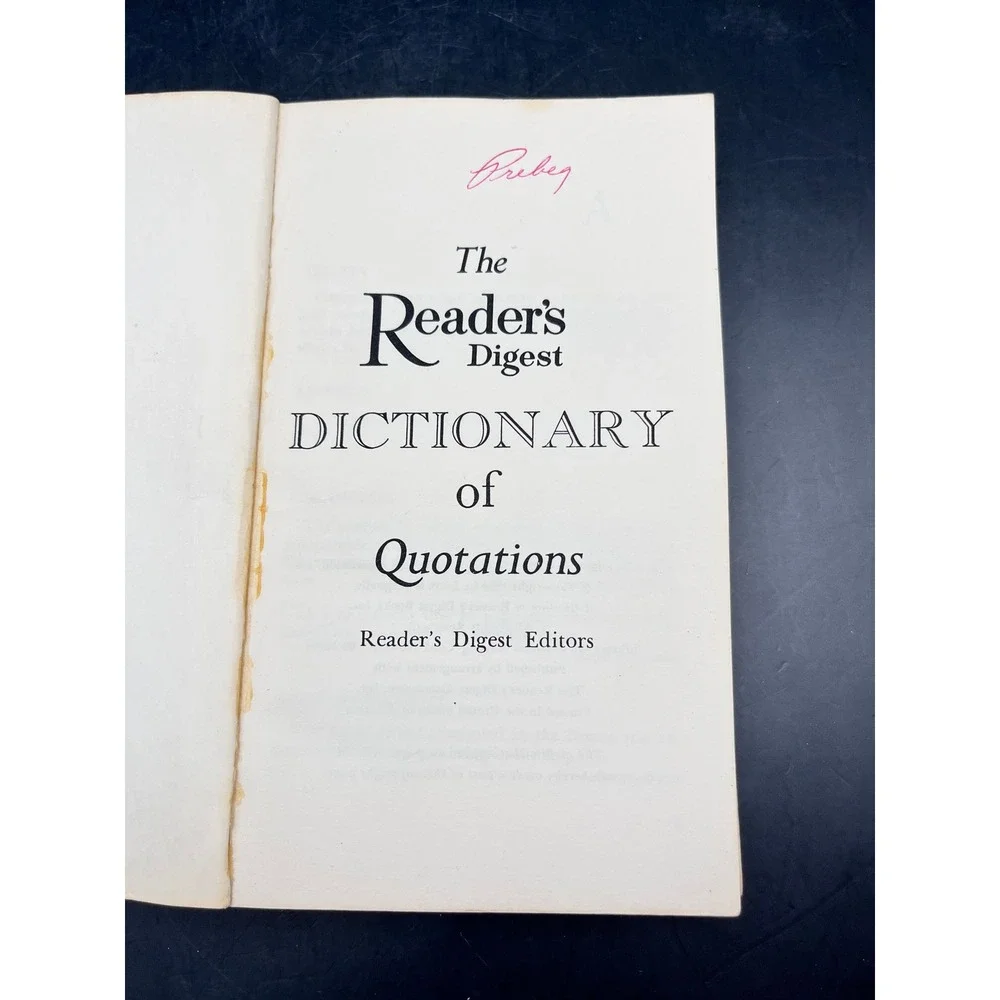 Vtg The Readers Digest Dictionary of Quotations Paperbac Quotes‎ Funk Wagnalls
